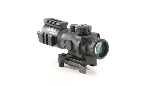 AIM Sports 4x32mm Tri-Illuminated Scope with 3/4 Circle Reticle 360 View - image 8 from the video